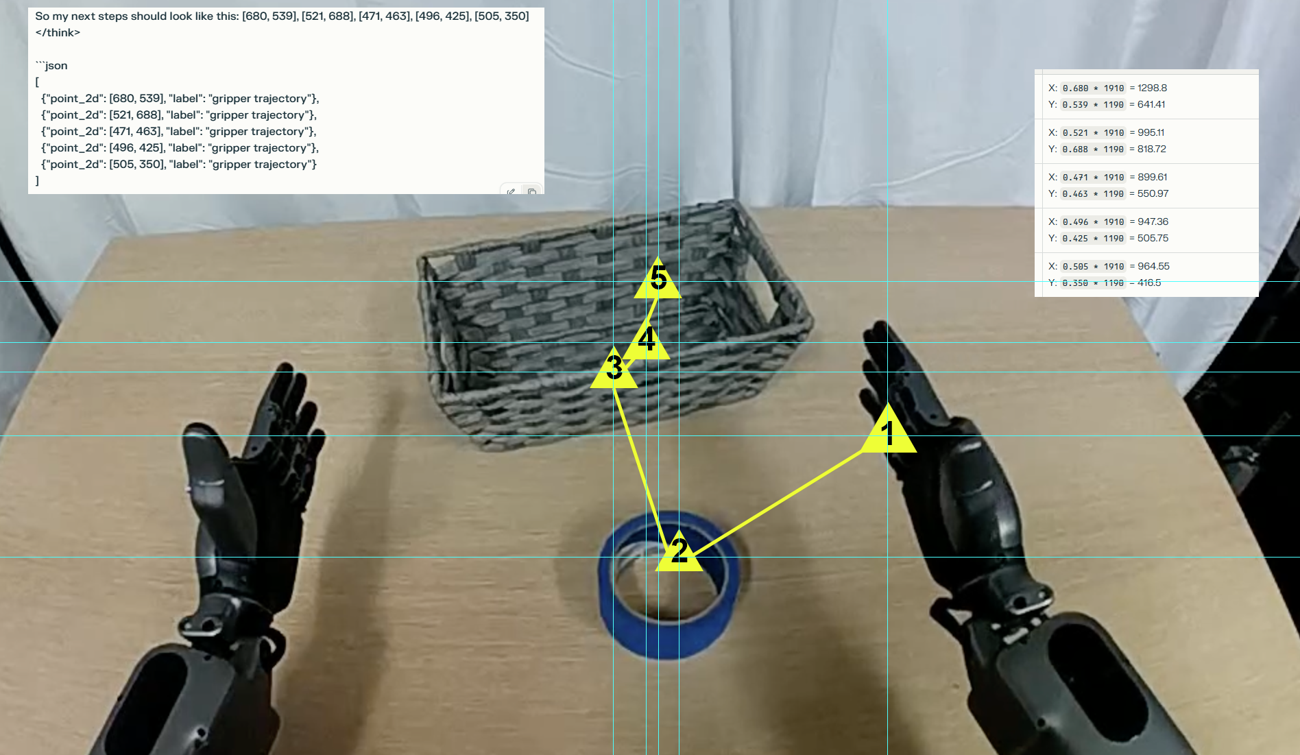 Trajectory verification visualization