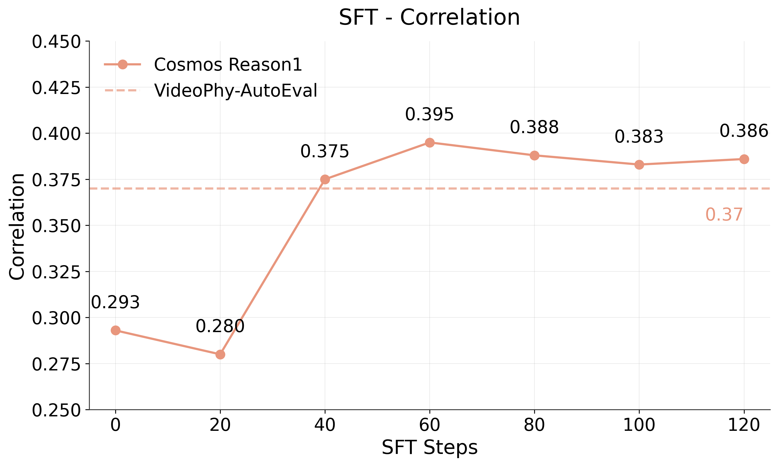 SFT Correlation over Training Steps